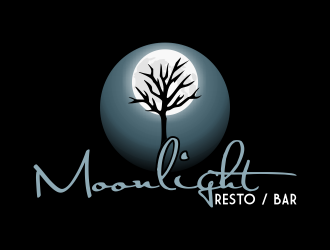 Moonight resto/bar logo design by Kruger