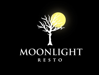 Moonight resto/bar logo design by harrysvellas