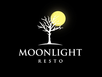 Moonight resto/bar logo design by harrysvellas