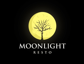 Moonight resto/bar logo design by harrysvellas