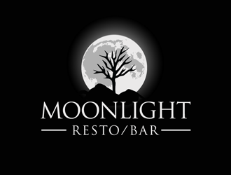 Moonight resto/bar logo design by kunejo