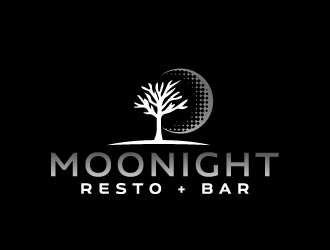Moonight resto/bar logo design by jaize
