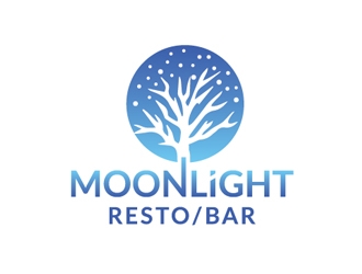 Moonight resto/bar logo design by Roma
