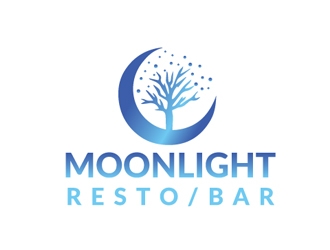 Moonight resto/bar logo design by Roma