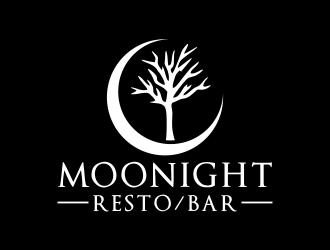 Moonight resto/bar logo design by akhi