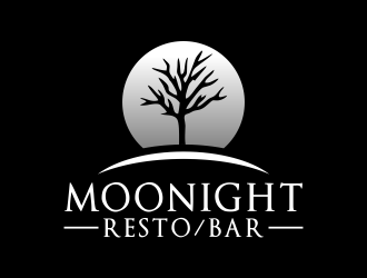 Moonight resto/bar logo design by akhi
