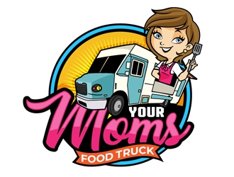 Your Moms Food Truck logo design by DreamLogoDesign