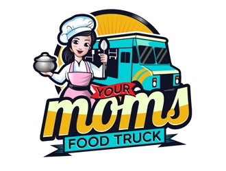 Your Moms Food Truck logo design by DreamLogoDesign