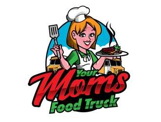 Your Moms Food Truck logo design by DreamLogoDesign