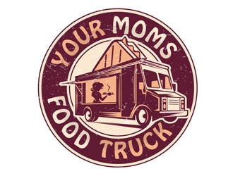 Your Moms Food Truck logo design by DreamLogoDesign