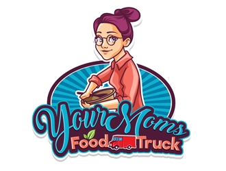 Your Moms Food Truck logo design by DreamLogoDesign