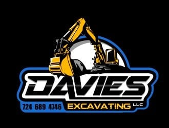 Davies Excavating LLC logo design by veron