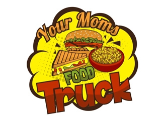 Your Moms Food Truck logo design by DreamLogoDesign