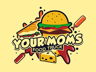 Your Moms Food Truck logo design by DreamLogoDesign
