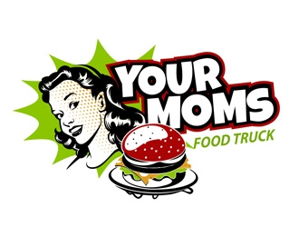 Your Moms Food Truck logo design by DreamLogoDesign
