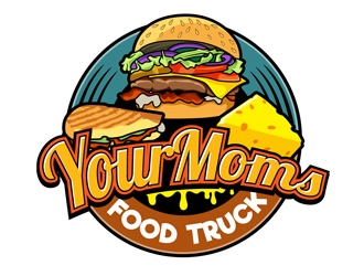 Your Moms Food Truck logo design by DreamLogoDesign