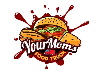 Your Moms Food Truck logo design by DreamLogoDesign