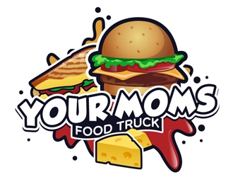 Your Moms Food Truck logo design by DreamLogoDesign