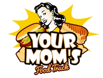 Your Moms Food Truck logo design by DreamLogoDesign