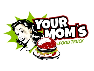 Your Moms Food Truck logo design by DreamLogoDesign