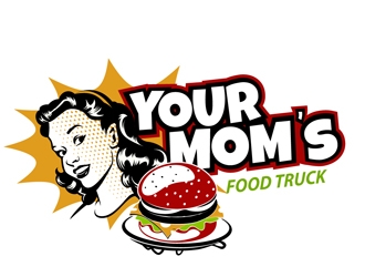 Your Moms Food Truck logo design by DreamLogoDesign