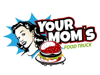 Your Moms Food Truck logo design by DreamLogoDesign