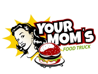 Your Moms Food Truck logo design by DreamLogoDesign