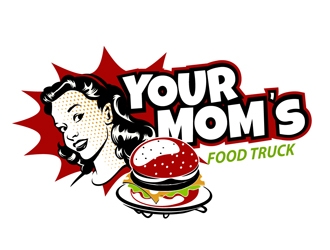 Your Moms Food Truck logo design by DreamLogoDesign