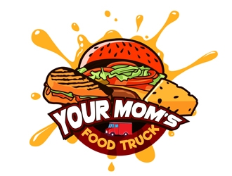 Your Moms Food Truck logo design by DreamLogoDesign