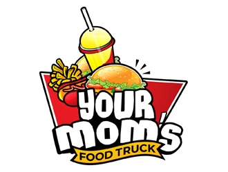 Your Moms Food Truck logo design by DreamLogoDesign