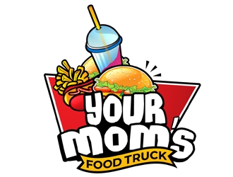 Your Moms Food Truck logo design by DreamLogoDesign