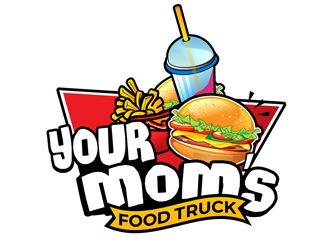 Your Moms Food Truck logo design by DreamLogoDesign