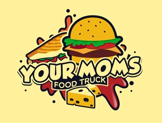 Your Moms Food Truck logo design by DreamLogoDesign
