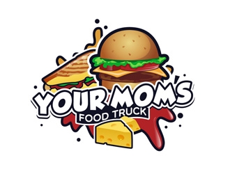 Your Moms Food Truck logo design by DreamLogoDesign