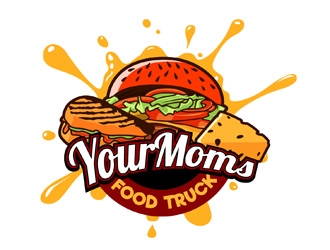 Your Moms Food Truck logo design by DreamLogoDesign