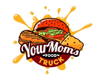 Your Moms Food Truck logo design by DreamLogoDesign