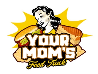 Your Moms Food Truck logo design by DreamLogoDesign