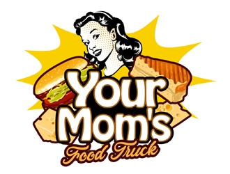 Your Moms Food Truck logo design by DreamLogoDesign