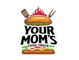 Your Moms Food Truck logo design by sanworks