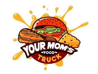Your Moms Food Truck logo design by DreamLogoDesign