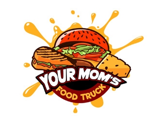 Your Moms Food Truck logo design by DreamLogoDesign