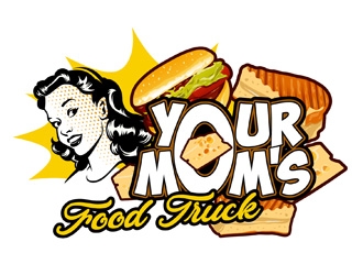 Your Moms Food Truck logo design by DreamLogoDesign