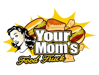 Your Moms Food Truck logo design by DreamLogoDesign