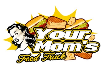 Your Moms Food Truck logo design by DreamLogoDesign