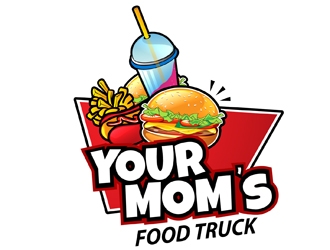 Your Moms Food Truck logo design by DreamLogoDesign