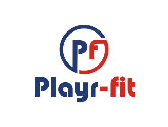 Playr-fit logo design by giphone