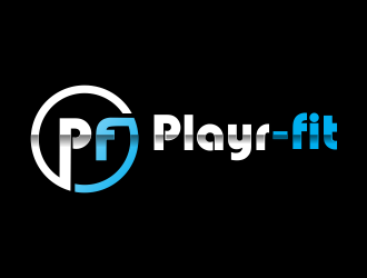 Playr-fit logo design by giphone