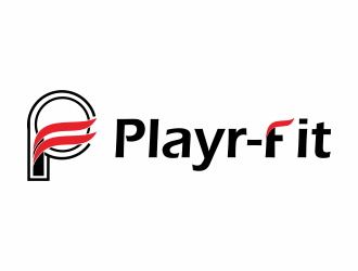 Playr-fit logo design by Mahrein