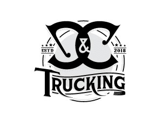 D&C Trucking logo design by sanworks