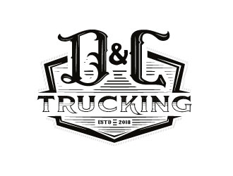 D&C Trucking logo design by sanworks